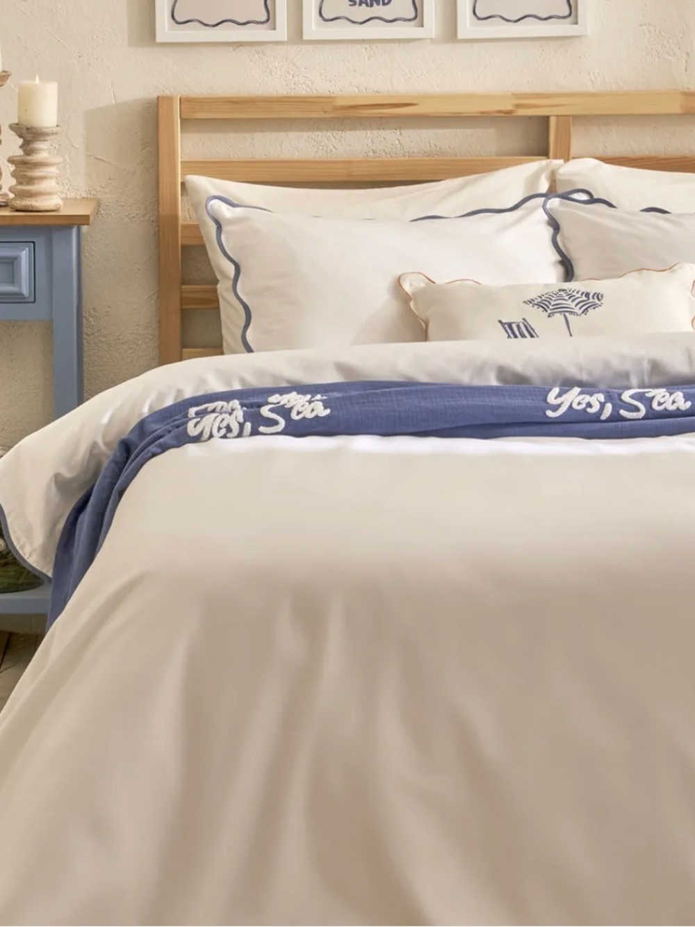 Bella Maison King Size Scallop Cotton Sateen Duvet Set